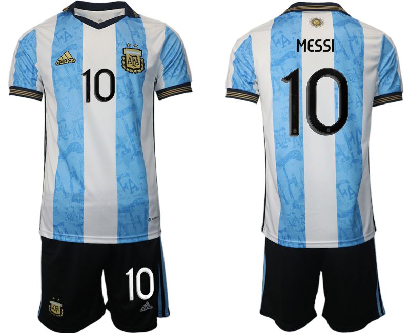 Men 2022 World Cup National Team Argentina home blue #10 Soccer Jerseys